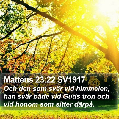 Matteus 23:22 SV1917 Bible Verse Image