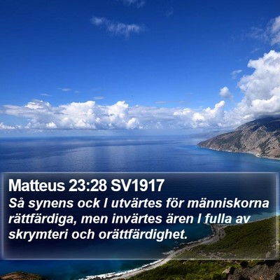 Matteus 23:28 SV1917 Bible Verse Image