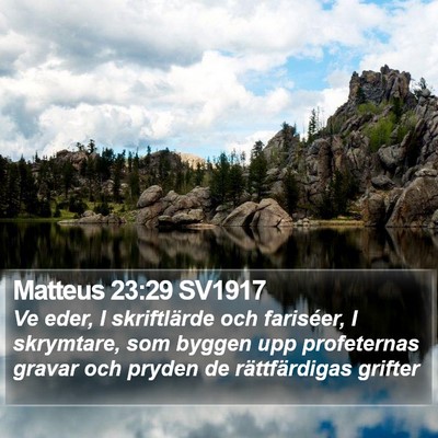 Matteus 23:29 SV1917 Bible Verse Image