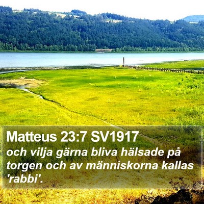 Matteus 23:7 SV1917 Bible Verse Image