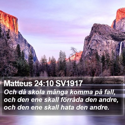 Matteus 24:10 SV1917 Bible Verse Image