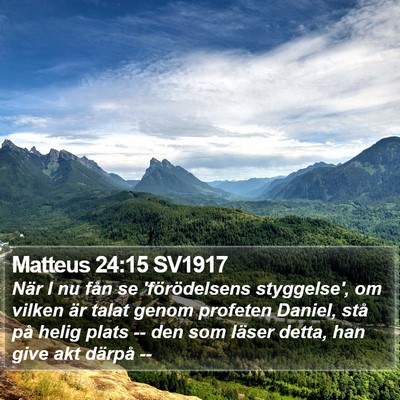 Matteus 24:15 SV1917 Bible Verse Image