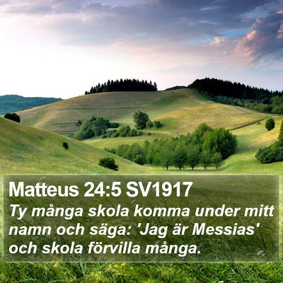 Matteus 24:5 SV1917 Bible Verse Image