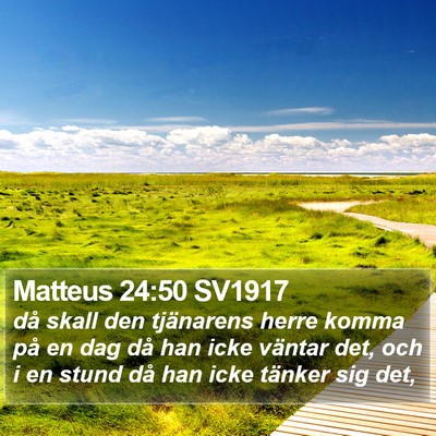 Matteus 24:50 SV1917 Bible Verse Image