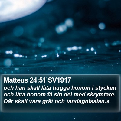 Matteus 24:51 SV1917 Bible Verse Image