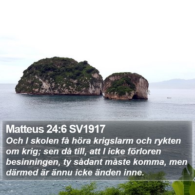 Matteus 24:6 SV1917 Bible Verse Image
