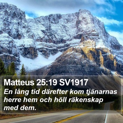 Matteus 25:19 SV1917 Bible Verse Image