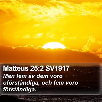 Matteus 25:2 SV1917 Bible Verse Image