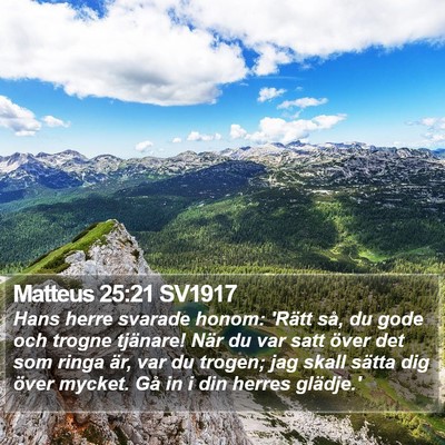 Matteus 25:21 SV1917 Bible Verse Image