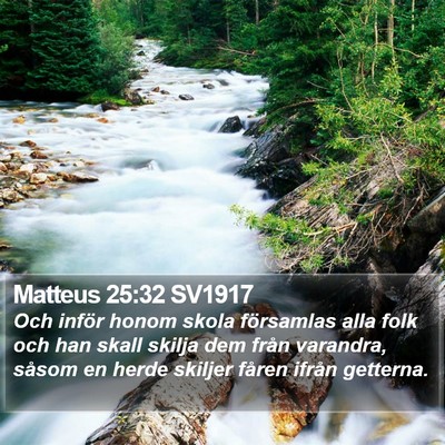 Matteus 25:32 SV1917 Bible Verse Image
