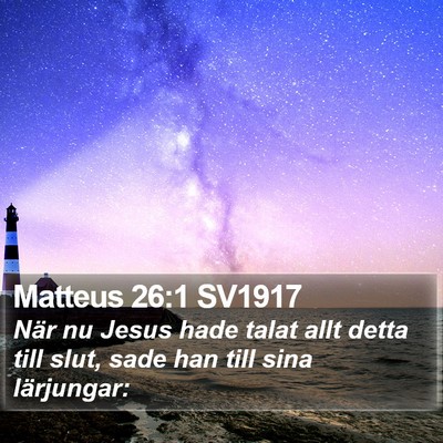 Matteus 26:1 SV1917 Bible Verse Image