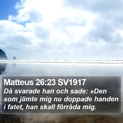 Matteus 26:23 SV1917 Bible Verse Image