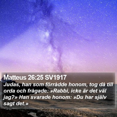 Matteus 26:25 SV1917 Bible Verse Image