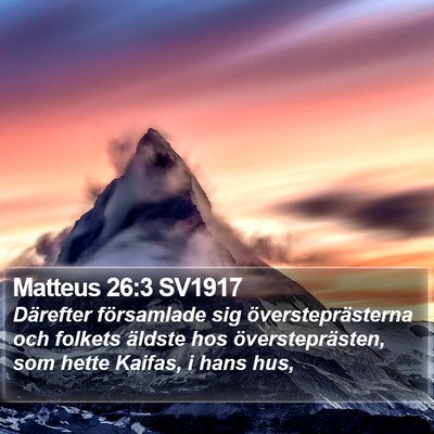 Matteus 26:3 SV1917 Bible Verse Image