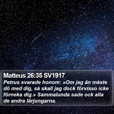 Matteus 26:35 SV1917 Bible Verse Image