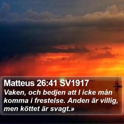 Matteus 26:41 SV1917 Bible Verse Image