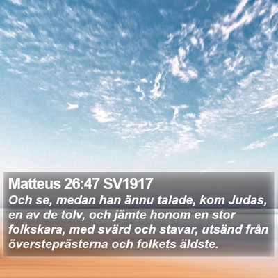 Matteus 26:47 SV1917 Bible Verse Image