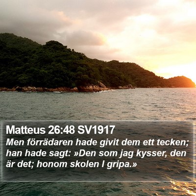 Matteus 26:48 SV1917 Bible Verse Image