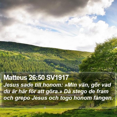 Matteus 26:50 SV1917 Bible Verse Image