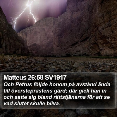 Matteus 26:58 SV1917 Bible Verse Image