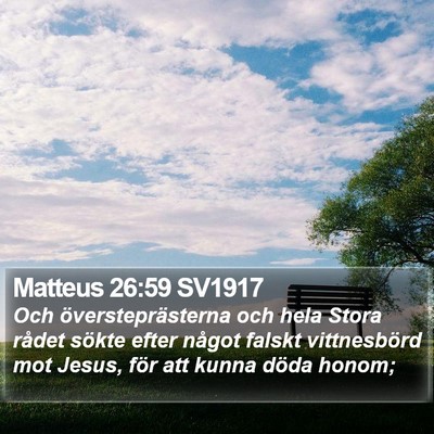 Matteus 26:59 SV1917 Bible Verse Image