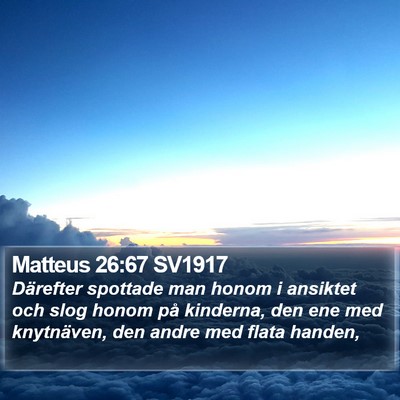 Matteus 26:67 SV1917 Bible Verse Image