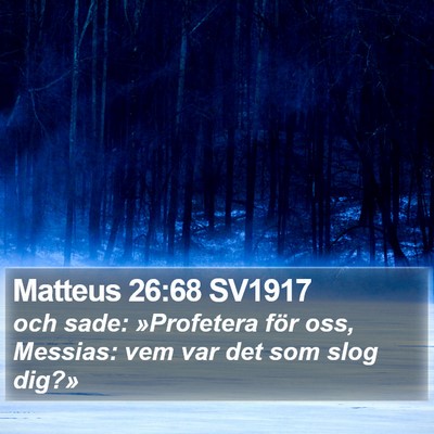 Matteus 26:68 SV1917 Bible Verse Image