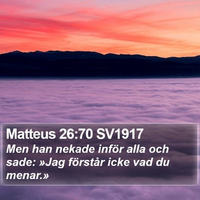 Matteus 26:70 SV1917 Bible Verse Image