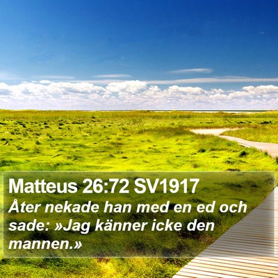 Matteus 26:72 SV1917 Bible Verse Image