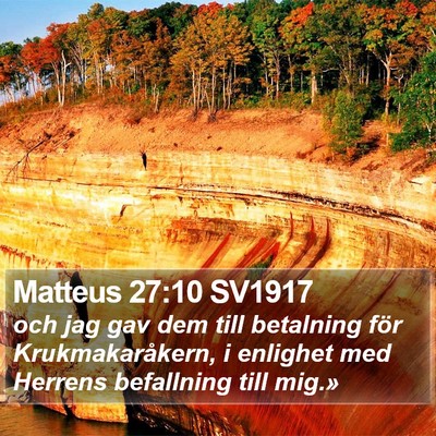 Matteus 27:10 SV1917 Bible Verse Image