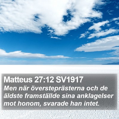Matteus 27:12 SV1917 Bible Verse Image