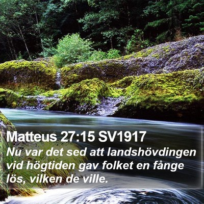 Matteus 27:15 SV1917 Bible Verse Image