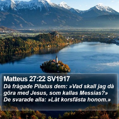 Matteus 27:22 SV1917 Bible Verse Image