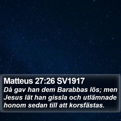Matteus 27:26 SV1917 Bible Verse Image