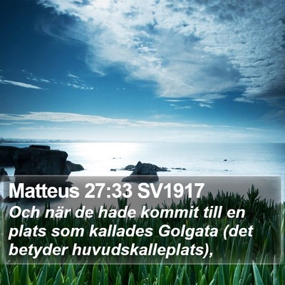 Matteus 27:33 SV1917 Bible Verse Image