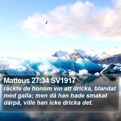 Matteus 27:34 SV1917 Bible Verse Image