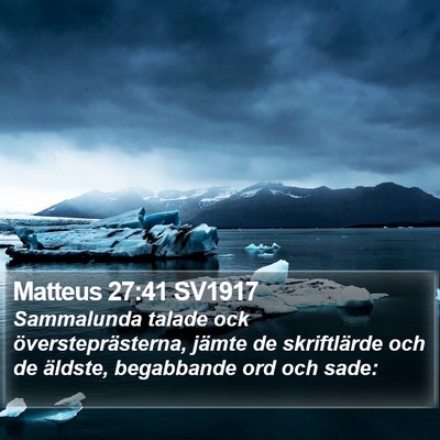 Matteus 27:41 SV1917 Bible Verse Image