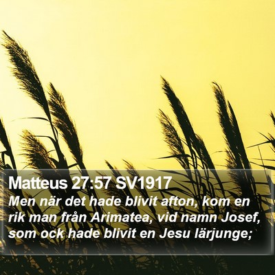 Matteus 27:57 SV1917 Bible Verse Image