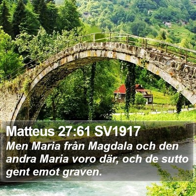 Matteus 27:61 SV1917 Bible Verse Image