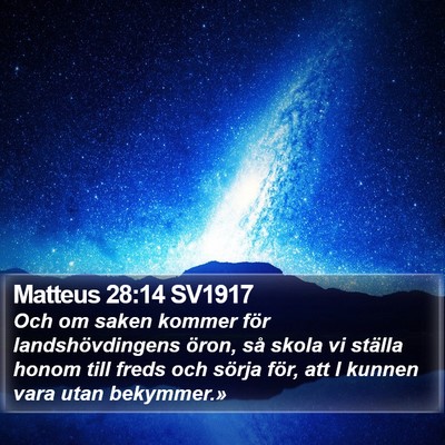 Matteus 28:14 SV1917 Bible Verse Image