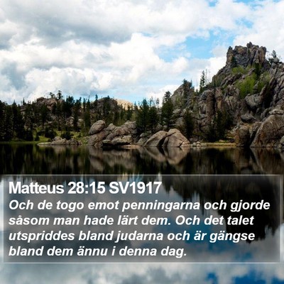 Matteus 28:15 SV1917 Bible Verse Image