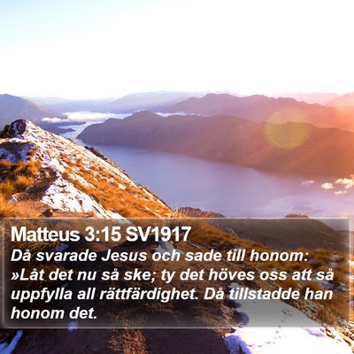 Matteus 3:15 SV1917 Bible Verse Image