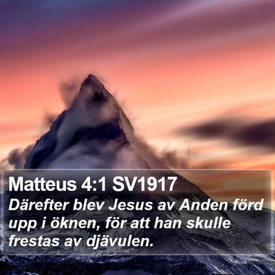 Matteus 4:1 SV1917 Bible Verse Image