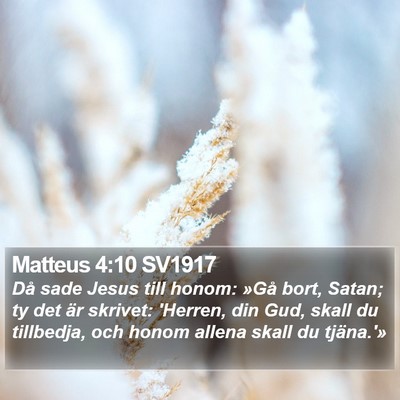 Matteus 4:10 SV1917 Bible Verse Image