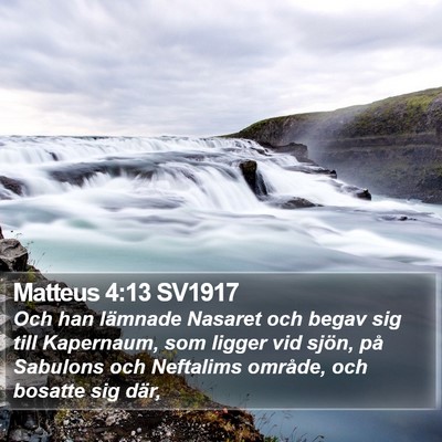 Matteus 4:13 SV1917 Bible Verse Image