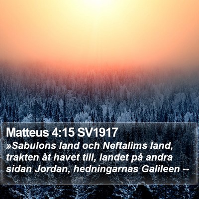 Matteus 4:15 SV1917 Bible Verse Image