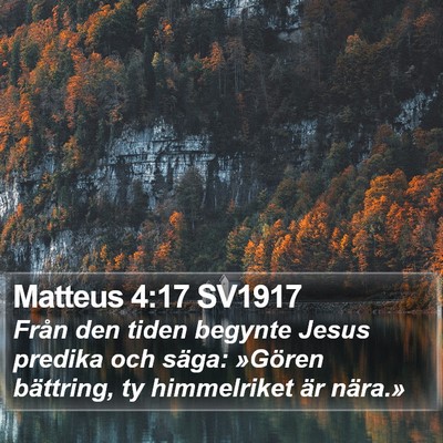 Matteus 4:17 SV1917 Bible Verse Image