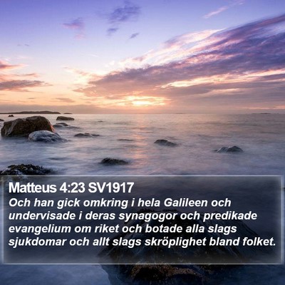 Matteus 4:23 SV1917 Bible Verse Image