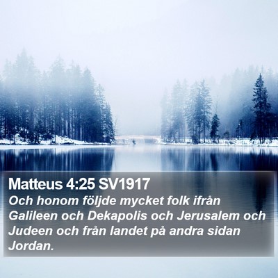 Matteus 4:25 SV1917 Bible Verse Image