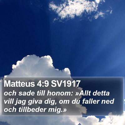 Matteus 4:9 SV1917 Bible Verse Image